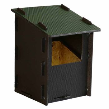 Eco Robin Nest Box - Recycled LDPE Plastic/Wood - L17 x W17 x H26 cm