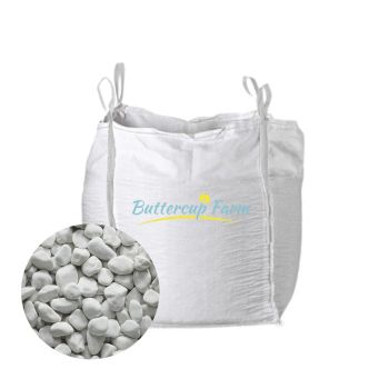 10-20mm White Dover Cobbles - Premium Aggregate Bulk Bag - 850 kilos