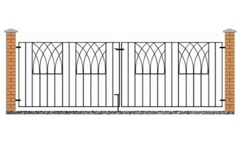 Abbey Modern Double Driveway Gate - Solid Steel - Fits Gap of 2755 mm x 812 mm High - Electro Galvanised/Black Powder Coated