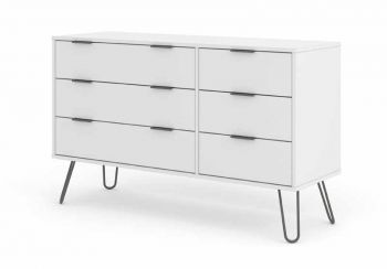 3+3 drawer wide chest of drawers AGW533
