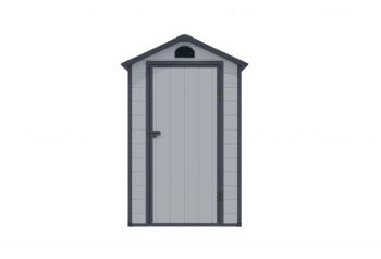 4 x 3 Airevale Plastic Apex Shed - L104 x W134 x H204 cm - Light Grey