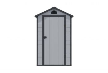 4 x 6 Airevale Plastic Apex Shed - L192 x W134 x H204 cm - Light Grey