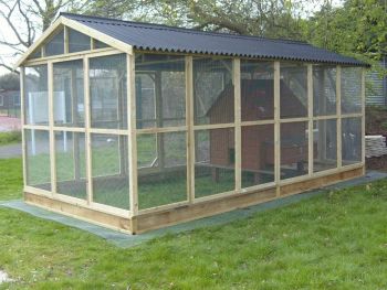 All Cooped Up Poultry or Pet run - Premium Pressure Treated Framework with Heavy duty wire mesh - Choice of Sizes and Roof styles, suitable for pet animals, chickens, ducks, rabbits, guinea pigs etc.  Pressure Treated timber with wire mesh