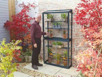 Westminster 3 Feet 4 Inches Small Greenhouse - Aluminium/Glass - L100 x W33 x H172 cm - Anthracite
