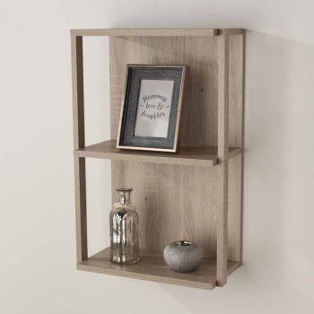 Arran 3 shelf small wall unit - light grey