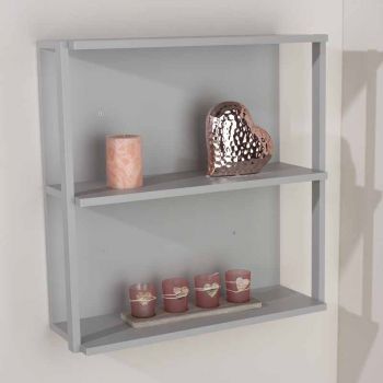 Arran 3 shelf medium wall unit - light grey