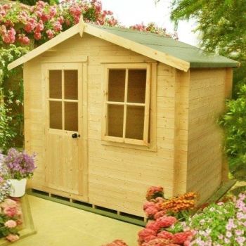 Avesbury Log Cabin Home Office Garden Room Approx 7 x 7 Feet