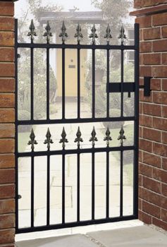 Balmoral Premium Range Spear Top Tall Single Gate - Steel - Fits Gap of 1067 mm x 1905 mm High - Electro Galv./Black Powder Coated