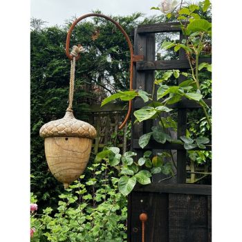 20 inches Wall Swan Neck Corner Bracket - Bare Metal/Ready to Rust - L38 x W10 x H48 cm