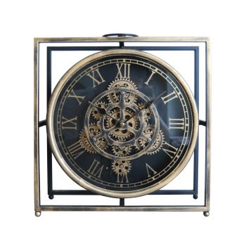 Mantel Clock - Nickel - L7 x W30 x H30 cm