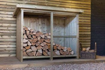 Billington Log Store Small - L96 x W160.6 x H123 cm - Timber