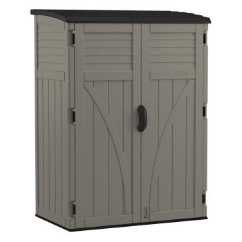 Aston Large Storage Cabinet - Resin - L83 x W135 x H182 cm - Stone Grey