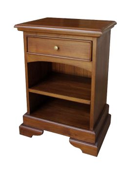 French Sleigh Bedside Table 1 drawer - Mahogany Wood - L35 x W46 x H68 cm