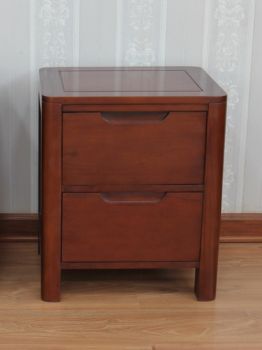 Ledbury Bedside Cabinet - Mahogany Wood - L41 x W50 x H60 cm