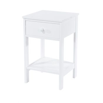 Options White Painted Shaker, 1 Drawer Petite Bedside Cabinet