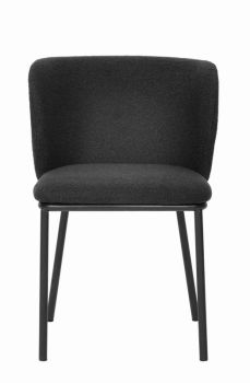 Mandy Dining Chair (Pack of 2) - L44 x W46 x H75 cm - Deep Grey