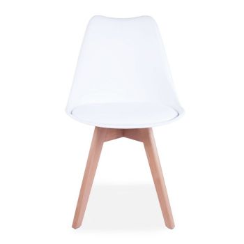 ECN Tulip Style Dining Chair (Pack of 4) - L43 x W48 x H82 cm - White