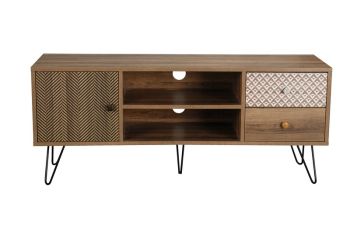 Casablanca TV Media Unit - Wood - L39 x W120 x H50 cm - Brown