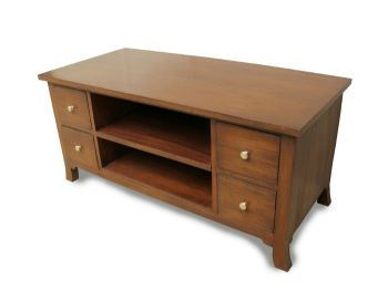 Orchard Straight TV Unit - Mahogany Wood - L50 x W108 x H50 cm