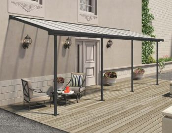 Patio Cover Sierra 2.3X6.9 Clear - Polycarbonate - L670.5 x W224 x H300 - Grey