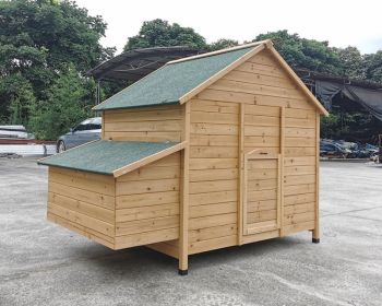 6 to 12 Hen Chicken Coop CC002H F (Felt Roof) - L174 x W110 x H137 cm