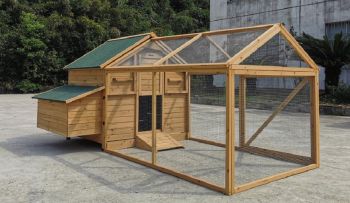 6 to 12 Hen House CC002HR F (Felt Roof) House and Run - L180 x W120 x H137 cm