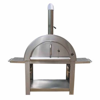 Callow Pizza Oven Large with Cover - Stainless Steel - L80 x W180 x H120 cm - Silver