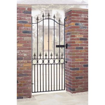 Balmoral Premium Range Spear Top Tall Single Gate - Solid Steel - Fits Gap of 1067 mm x 1905 mm High - Primed