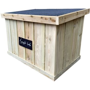 Waterproof Wooden Storage Chalk Board Box - L70 x W50 x H50 cm - Fully Assembled