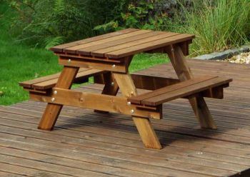 Kids Picnic Table - W92 x D107 x H55 - Fully Assembled - Gold