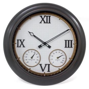 Large Station Clock - L62 x W8 x H62 cm - Metallic Finish