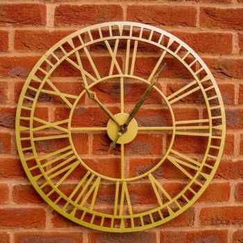 Outdoor Clock - L61 x W4 x H61 cm - Gold