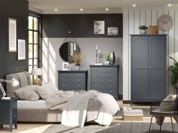 2 Door Wardrobe - MDF - 94.5 x 52 x 182 cm - Blue