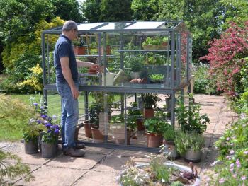 Chatsworth 6 Feet 5 Inches Classic Greenhouse Including Potting Tray - Aluminium - L194 x W150 x H180 cm - Without Coating