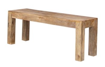 Dakota Bench Small - Mango Wood - L35 x W118 x H45 cm - Light Finish