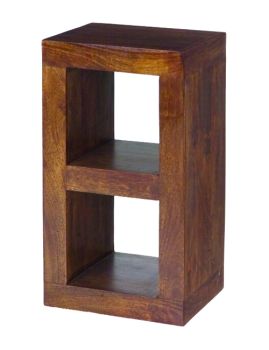 Dakota 2 Hole Display Unit - Mango Wood - L35 x W44 x H81 cm - Dark Finish