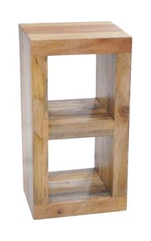 Dakota 2 Hole Display Unit - Mango Wood - L35 x W44 x H81 cm - Light Finish