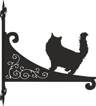 Persian Cat Decorative Scroll Hanging Bracket