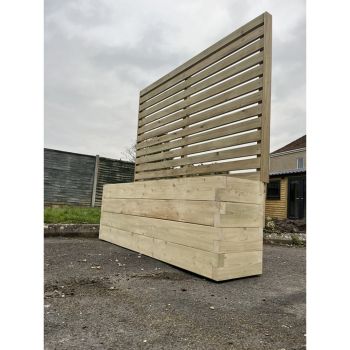 Suffolk Planter and Trellis - Wood - L150 x W40 x H120 cm