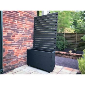 Suffolk Planter and Trellis - (Painted Wooden Planter - Choice of Colours Available) - L90 x W40 x H120 cm