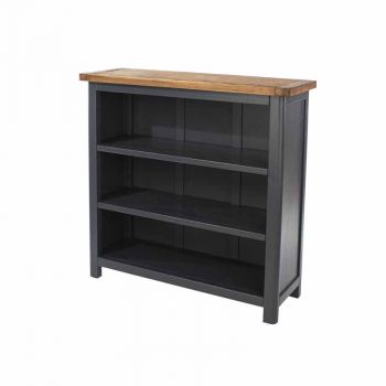Low Bookcase Luxurious Dark Carbon Finish