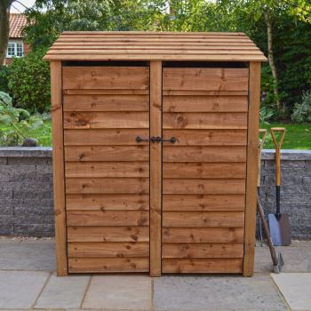 Cottesmore 6ft Log Store with Doors - L80 x W150 x H181 cm - Rustic Brown