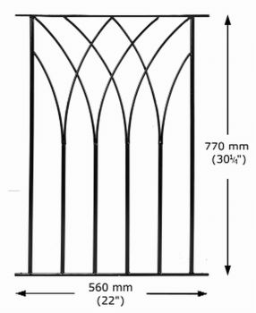 Bali Decking Fence Panels - Solid Steel - FIts Gap of 560 mm x 770 mm High - Electro Galvanised/Greyish Silver Powder Coated