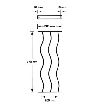 Coast Decking Fence Panels (Pack of 2) - Solid Steel - FIts Gap of 280 mm x 770 mm High - Electro Galvanised/Black Powder Coated