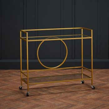 Gatsby Drinks Trolley - Metal - L35 x W90 x H80 cm - Gold