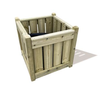 Multi Pack of 2 - Elegant Square Planter - Timber - L50 x W50 x H49 cm - Fully Assembled