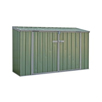 Absco 2.26 x 0.78 m Pale Eucalyptus Bike Store - Metal - L78 x W226 x H131 cm - Green