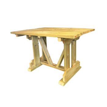Ergo 4 Seater Table - Wood - L90 x W120 x H78 cm - Partially Assembled