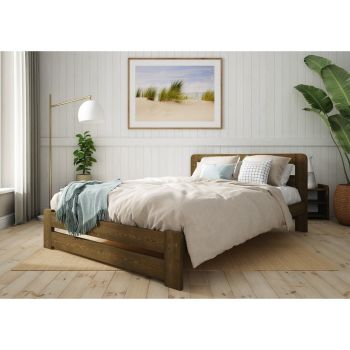 Aurora Bed Frame 3 Feet - Wood - L197 x W98 x H80 cm - Palisander