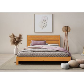 Shibui Bed Frame 4 Feet 6 Inch - Wood - L197 x W146 x H90 cm - Teak